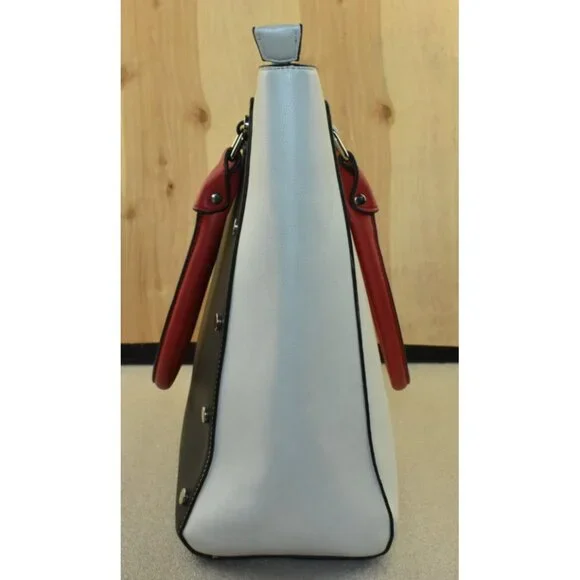 Christian Lacroix Women's Purse Black/White/Red Leather Tote Handbag -Flaws- - Picture 6 of 15